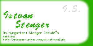 istvan stenger business card
